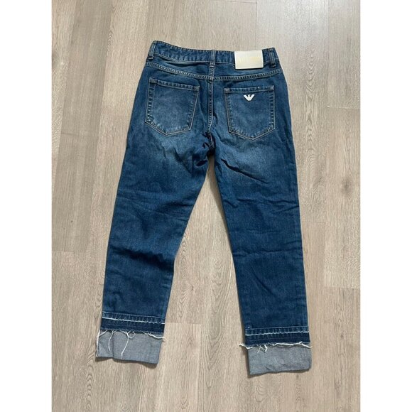AJ Armani Jeans Woman Distressed Straight Leg Jeans Sz 26 - Picture 6 of 10